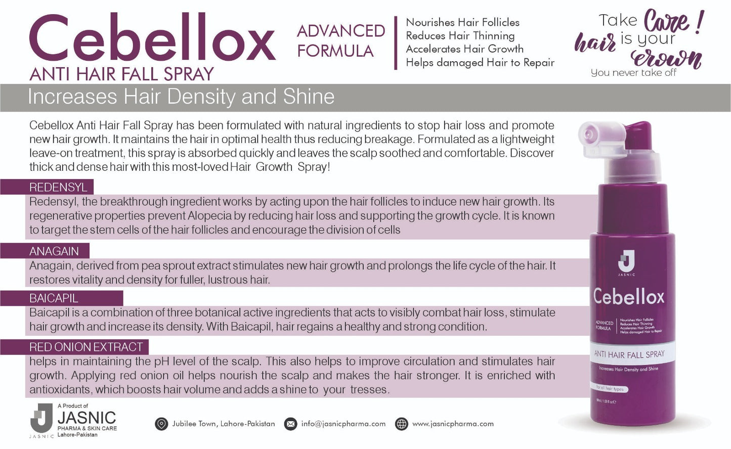 Cebellox Anti Hairfall Spray